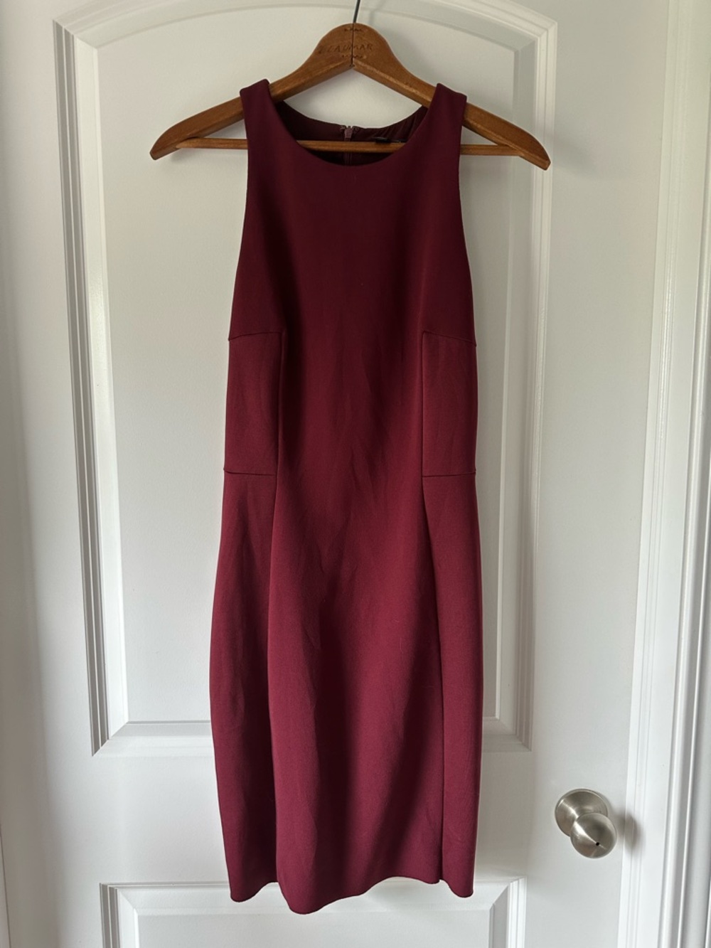 Mango Sleeveless Trendy Wine Midi Dress